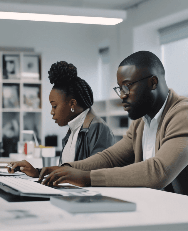 People working in the office