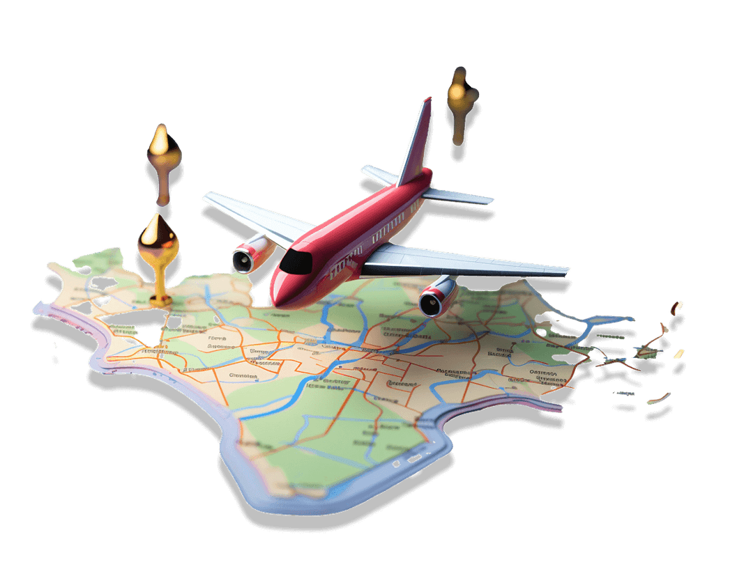 Image of plane and maps